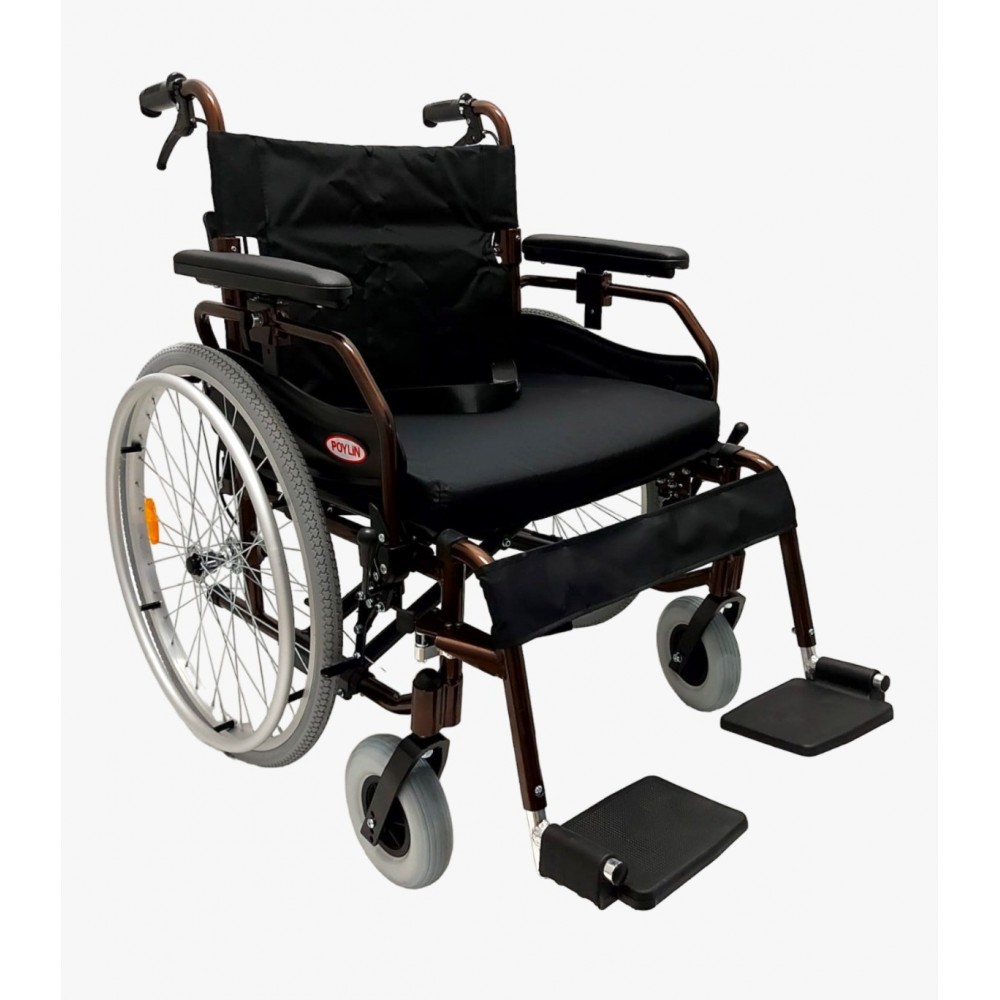 Poylin P967 Hafif Alüminyum Tekerlekli Sandalye - Görsel 2
