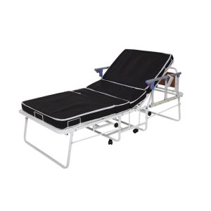 AZKA DF01 dual motorlu alüminyum korkuluklu katlanabilir hasta yatağı