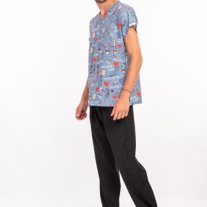 Erkek medikal scrubs likralı forma