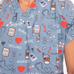 Sağlık Temalı Erkek Scrub Takım