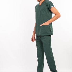 Likralı Yeşil Erkek Scrubs